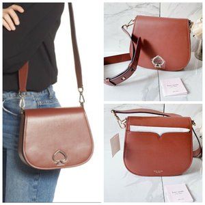 Kate Spade Suzy Saddle LOGO Crossbody Shoulder Bag